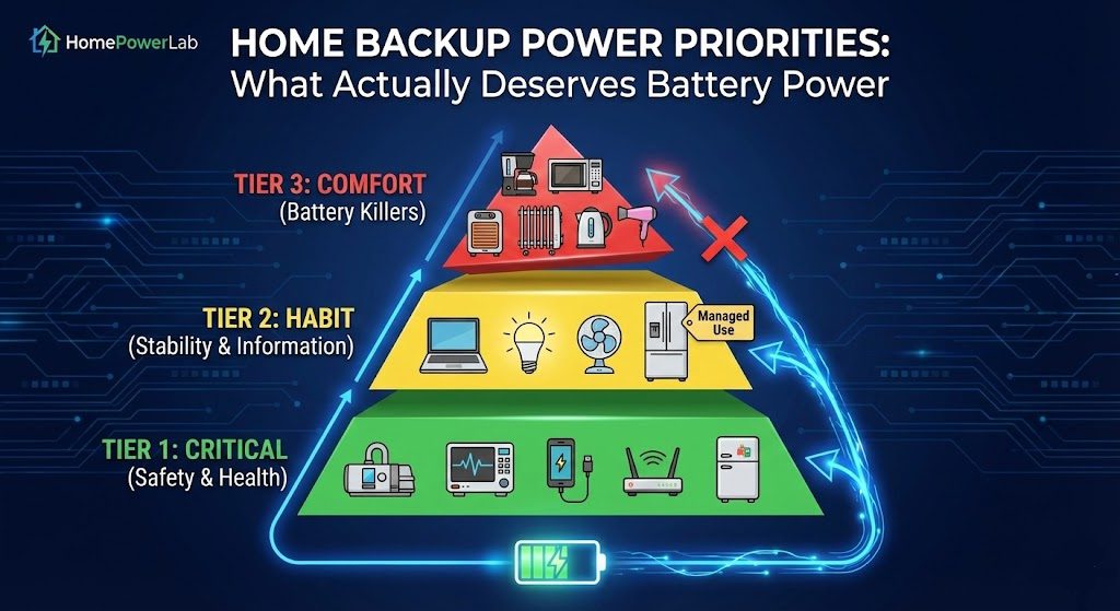 Home Backup Power Priorities: What Actually Deserves Battery Power