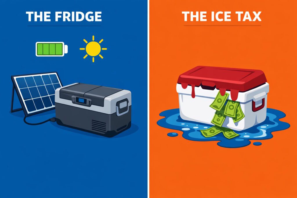 12V Fridge vs. Ice Chest: The Physics & Financial Audit