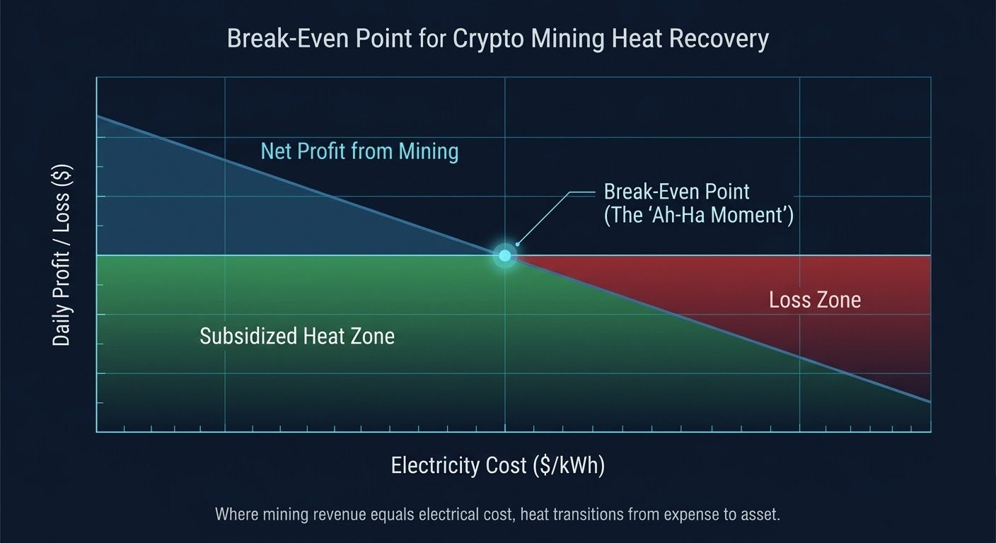 Crypto Heat Auditor break-even visualization
