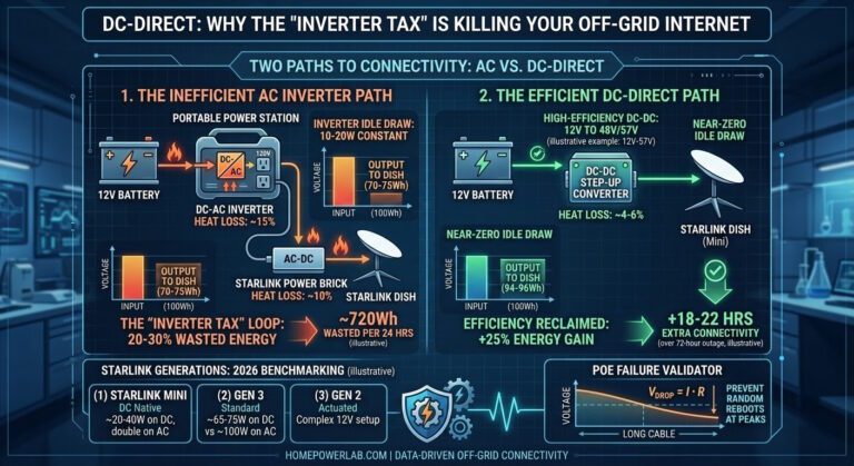 Starlink DC Power Efficiency: Bypassing the Inverter Tax